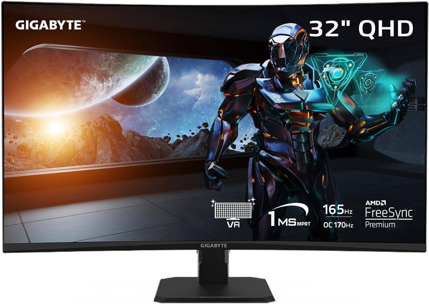 GIGABYTE GS32QC 32 Inches 165Hz 1440P Curved Gaming Monitor