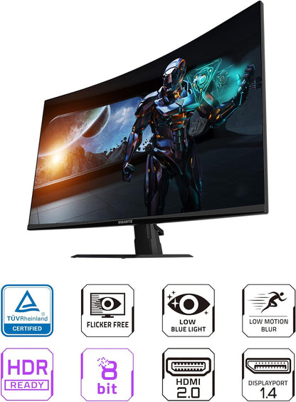 GIGABYTE GS32QC 32 Inches 165Hz 1440P Curved Gaming Monitor