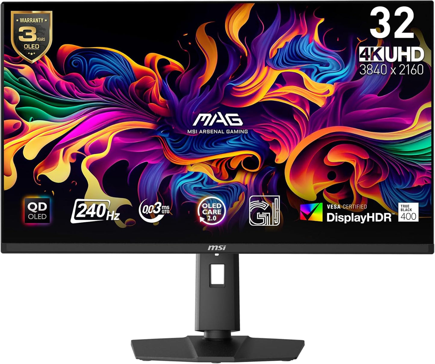 MSI MAG 321UPX QD-OLED 32 Inches 4K UHD OLED Gaming Monitor