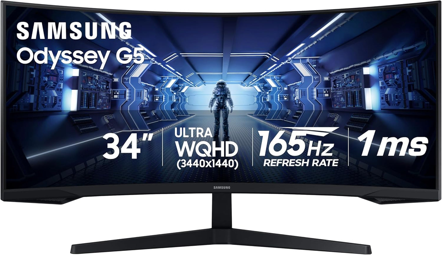 Samsung 34" C34H890WGC 34 Inches Odyssey G5 Ultra-Wide Gaming Monitor