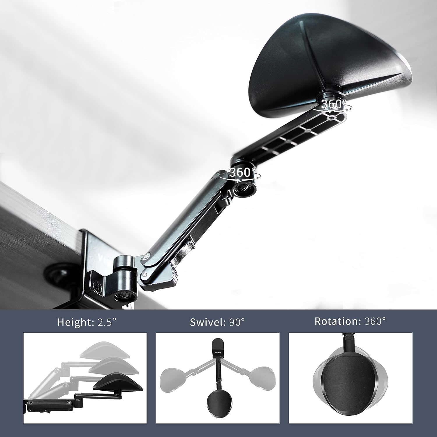 Adjustable Metal Desk Arm Rest - NEF TECHNOLOGIES