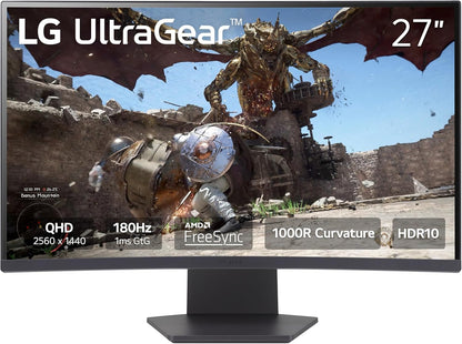 LG 27GS60QC-B 27 Inch Ultragear Curved Gaming Monitor